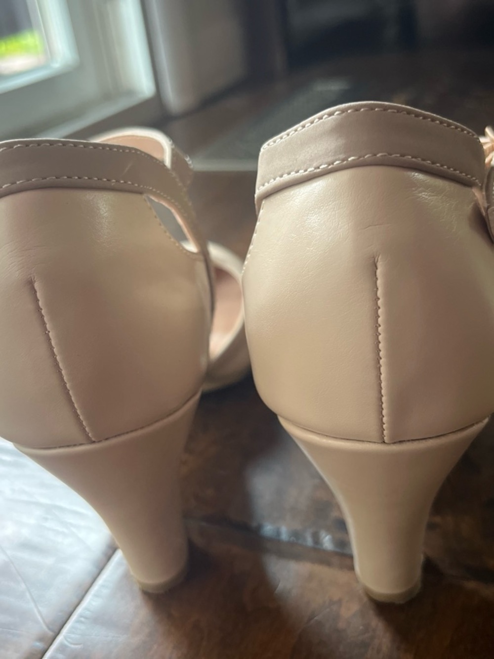 Journee Collection Olina beige two-tone retro vintage style Mary Jane’s Sz. 8 - Picture 4 of 6